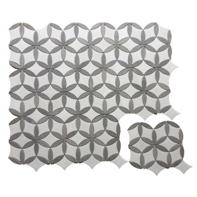 Cinderella Grey and Jazz White Marble Mosaic