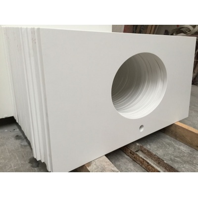 Pure White Calacatta Quartz Stone Countertop