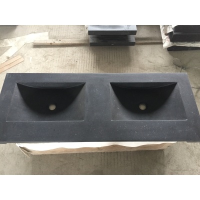 Black Granite Stone Sinks For Bathroom