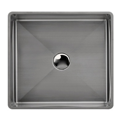 Black square sink stainless steel top mount