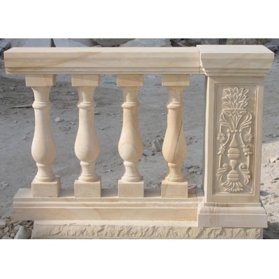 Sandstone hand railing