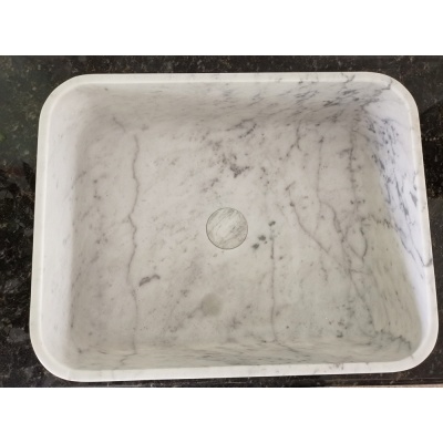 Customized White Marble Sink,Square Stone Basin Sinks